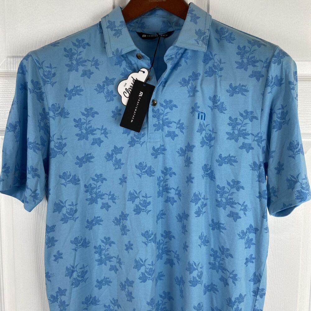 Travis Mathew Port Day The Cloud Collection Polo Short Sleeve Shirt Mens Med NWT